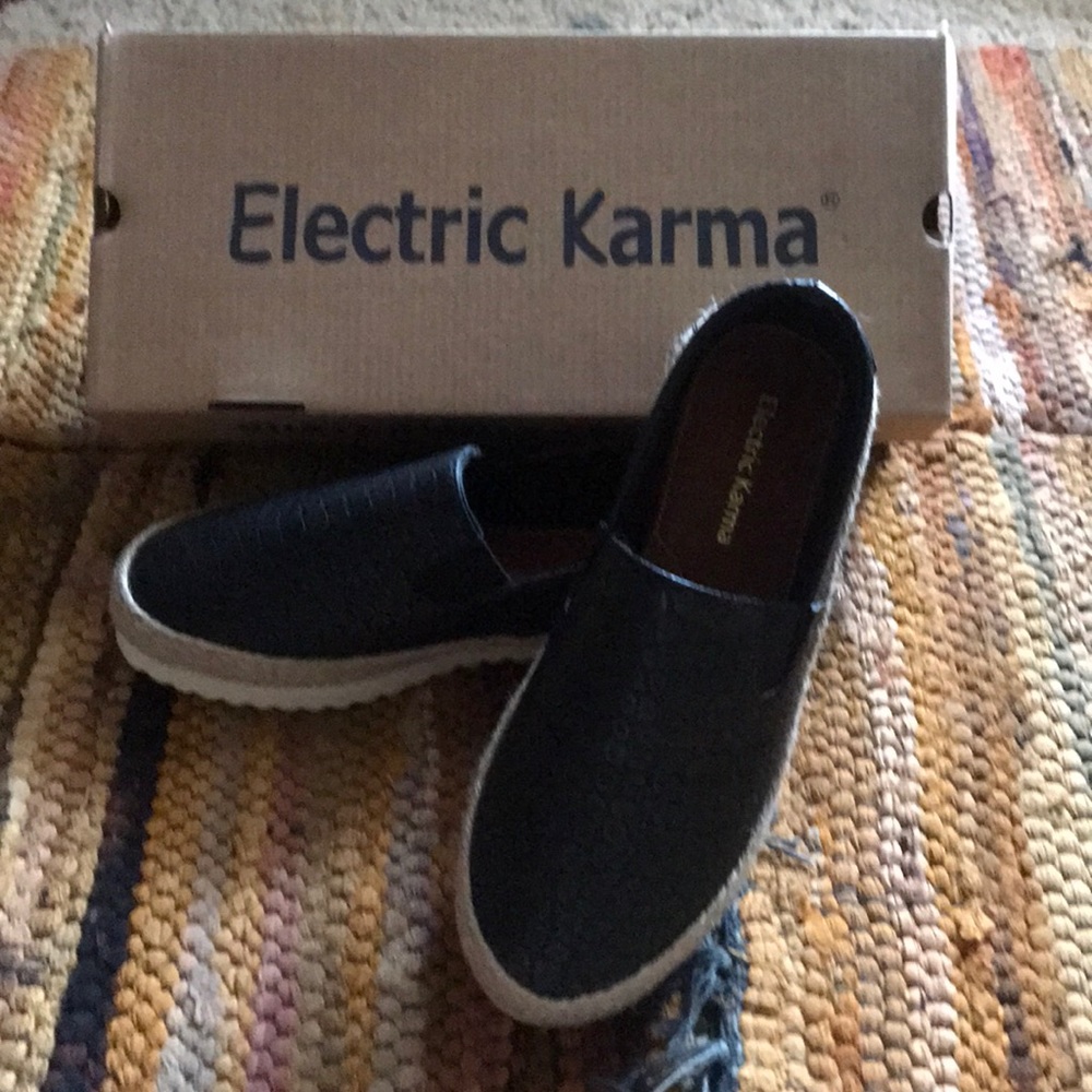 Electric Karma brand slip on shoes.